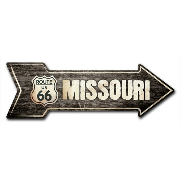 SignMission 12 x 36 in. Indoor & Outdoor Decor Direction Sticker Vinyl Wall Decals - Missouri 66 2 - 24 in.