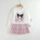 thumbnail image 4 of Sanrios Anime Kuromi vestido de princesa para niña, suéter universitario de estilo universitario, Falda plisada, traje Jk, sudadera para niño, Jersey, regalo, 4 of 4