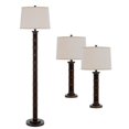 thumbnail image 1 of Benzara BM241864 Lampadaire & Lampe de Table avec Base Tubulaire Tournée en Résine&44; Brun - Lot de 3, 1 of 1