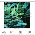 thumbnail image 2 of Geometric Lattice 4 Piece Shower Curtain Sets, with Non-Slip Rugs, Toilet Lid Cover And Bath Mat, for Bathroom Decor Set, 2 of 8