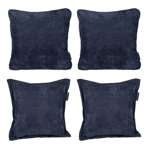 Set de 4 Cojines (2 Cuadrados + 2 Cuadrados Grandes) Soho Azul