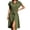 Army Green Dresses, variant on Womens Casual Midi Dresses Solid V Neck Short Sleeve Button Down Shirt Belted Dress with Pockets for Summer Fall Mint Green Dresses L