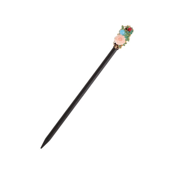 Unique Bargains 1 Pc Hair Chopstick Classic Retro Style Hair Hairpin Black Blue Pink