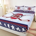 thumbnail image 3 of Homewish Ice Hockey Game Twin Sheet Sets,Sport Helmet Twin Fitted Sheet,Red Blue Flat Sheet For Boys Kids,Luxury Bedroom Decor,3 Pieces, 3 of 7