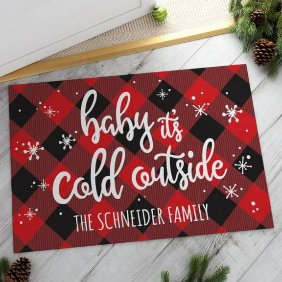 Personalized Baby It's Cold Outside Doormat