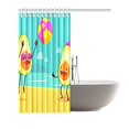 thumbnail image 2 of MKHERT Two Funny Avocados Shower Curtain Waterproof Bath Curtain Decor 66x72 inch, 2 of 2