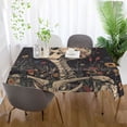 thumbnail image 5 of Yayeee Tablecloths for Rectangular Tables 54 x 54 inch Party Table Cover, Skeleton with Flowers Pattern, 5 of 6