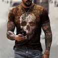 thumbnail image 1 of Camiseta Vintage 3D para hombre, Top holgado de manga corta con cuello redondo, informal y clásico, de gran tamaño, de verano, 1 of 4