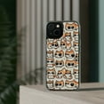 thumbnail image 3 of DistinctInk Hybrid (Acrylic / TPU) Clear Slim Fit Case for Apple iPhone 12 MINI (5.4" Screen) - "Feline Delight: Whimsical Cartoon Cat Pattern", 3 of 8