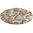 thumbnail image 5 of Christmas My Favorite Gingerbread Cookies Round Carpet Circle Rug Outdoor Patio Area Rug Washable Large Area Rugs Hallway Room Decor Fitness Mats, 5 of 8