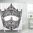 thumbnail image 1 of ABPHQTO Mirror Miss America Crown in Black Pageant Bling Queen Cortina de ducha 150x180 cm, 1 of 1