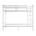 thumbnail image 6 of Leumius Twin Over Twin Metal Bunk Bed,Heavy Duty Bed Frame with Ladder and Guardrail for Bedroom, Dorm, Easy Assembly,Space-Saving,White, 6 of 8