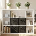 thumbnail image 6 of YOYTOO 2 Pack Foldable Cube Storage Bins, 11" Collapsible Fabric Cube Organizer Baskets Bins, Black, 6 of 9