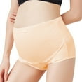 thumbnail image 3 of Baywell Women's Over The Bump Maternity Panties High Waist Full Coverage Pregnancy Underwear Skin M-5XL, 3 of 6
