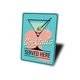 thumbnail image 4 of Cocktails Served Here Novelty Decor, Metal Wall Sign - 10x14 Inches, 4 of 4