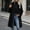 Black, variant on Long Faux Fur Coats for Women Winter Lapel Collar Jacket with Pockets Warm Outerwear Long Coat