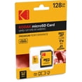 thumbnail image 1 of Tarjeta microSDXC KODAK 128GB Clase 10 UHS-I U1 con adaptador, 1 of 4