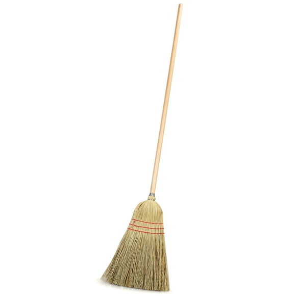 Carlisle 4134967 10" Housekeeping Corn Broom - 55" Wood Handle