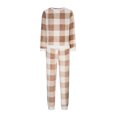 thumbnail image 7 of BLVB Women's Soft Flannel Fleece Pajamas Sets Warm Comfy Crewneck Pullover Long Pants PJs Suits Loungewear Sleepwear, 7 of 7