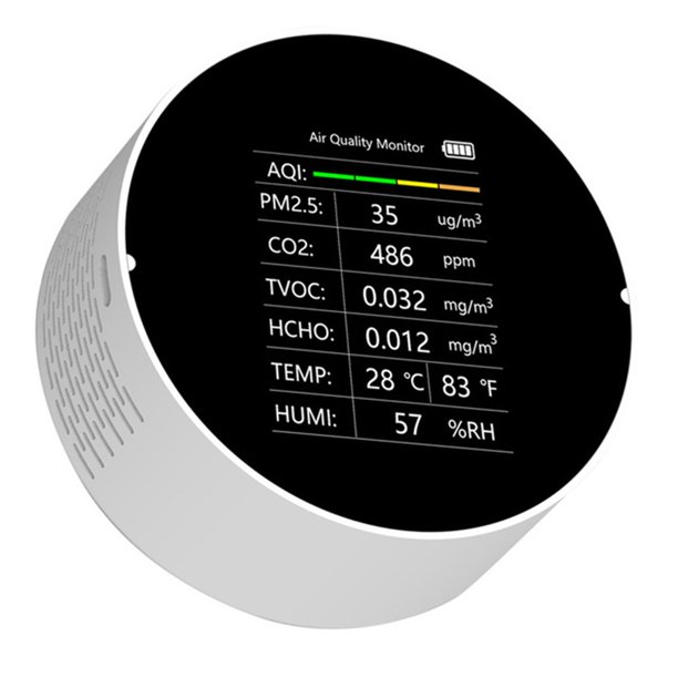 CO2 Meter PM2.5 TVOC CO2 HCHO Temperature Humidity Detector Quality