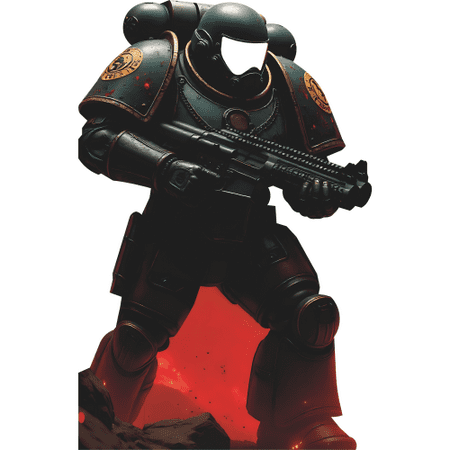 SS11278 Doomed Space Marine Knee Deep In Dark Hell Ages Stand In Cardboard Cutout Standee Standup