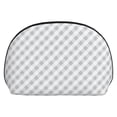 thumbnail image 7 of YFYANG 2 Piece Women's Portable Makeup Bags, Grey Check Stripe Clutch Travel Toilet Bags Cosmetic Organizer, 7 of 7