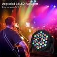 thumbnail image 5 of Simzone 4 Pack Dj Party Lights with Sound Activated Remote Control & DMX Control 36 LED Par Light Stage Lighting Uplights for Wedding Club Music Show Christmas Holiday Party Lighting, 5 of 7