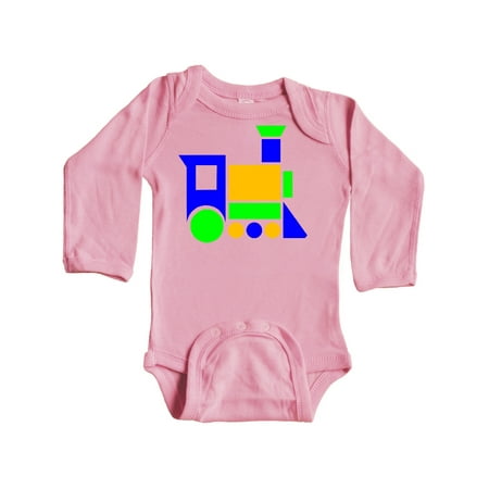 

Inktastic Cute Colorful Train Gift Baby Boy or Baby Girl Long Sleeve Bodysuit