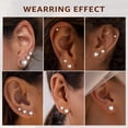 thumbnail image 4 of Turandoss 6 Pairs Stud Earrings Set for Women 925 Sterling Silver Post Hypoallergenic 14K Gold Plated Ball Tiny Cz Flatback Piercings Jewelry Set for Women Trendy, 4 of 8