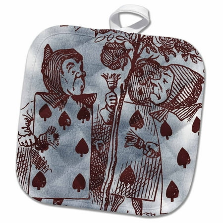 

3dRose Painting the Roses Vintage Alice in Wonderland - Pot Holder 8 by 8-inch