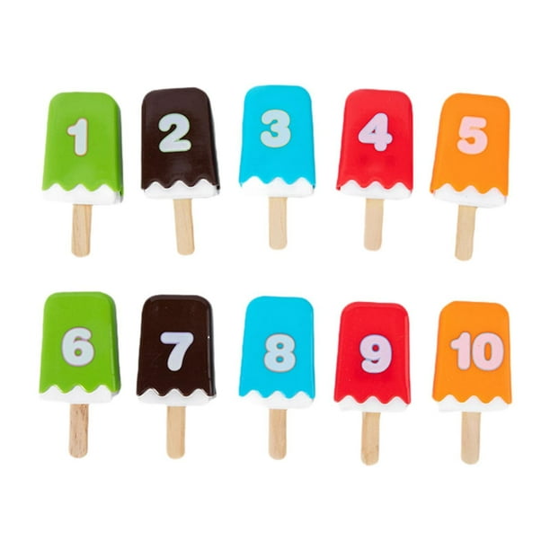 Números de hielo, juguetes para niños Montessori, juguetes educativos para la estimulación cognitiva, aperitivos de matemáticas para niños, Pops para