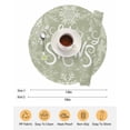 thumbnail image 6 of 13 Inch Round Placemats Set of 6, Sage Green Christmas Non Slip Heat Insulation PP Table Mats, Vintage Winter Xmas Snowflakes Washable Place Mats for Kitchen Dining Party Table Decor, 6 of 7