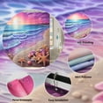 thumbnail image 2 of Purple Sunrise Beach Shower Curtain Coastal Seashell Ocean Shower Curtain for Bathroom Waterproof Fabric Bathroom Curtain with 12 Hooks Sunset Seafoam Bath Curtain Bathtub Decor, 2 of 6