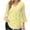 Yellow, variant on Chiffon Flowy Tops Womens Dressy Casual Blouses Ruffle 3/4 Sleeve V Neck Floral Printed Vacation Outfits (XL, Red)