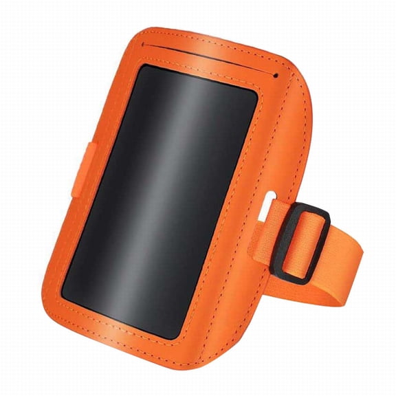 1 Pcs Multi-purpose Arm Badge Holder,Clear Window ID Armband Adjustable Badge Holder with Elastic Arm Band, Armband Badge Ski Pass Holder for Work Gym Travel Office Business Supplies(Orange)
