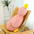 thumbnail image 5 of 25.6-Inch Jumbo Pink Duck Plush Toy - Giant Soft Stuffed Animal with White Hair, Huggable Pillow for Kids Room Decor, Big Gift for All Ages Pink, 5 of 7