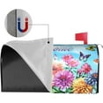 thumbnail image 6 of Spring Mailbox Cover Standard 18 X 21 Inch Summer Mailbox Covers Magnetic Waterproof Post Wraps Butterfly Floral Decoration Box Cover for Garden Yard Home Decor Welcome Mailbox Cover, 6 of 6