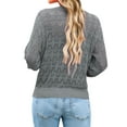 thumbnail image 5 of Hibeli Women Crochet Cut Out Cardigan Button Down Long Sleeve Crop Knit Cardigan, 5 of 5