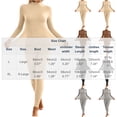 thumbnail image 3 of Ndbuld Women's Mock Neck Seamless Thermal Underwear Set, 2‑Piece Solid Color 4‑Way Stretch Winter Warm Base Layer Top & Leggings, 3 of 9