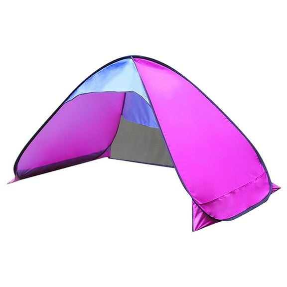 3-4 Person Pop-Up Beach Tent Automatic Portable Uv Protection With Carrying Bag And Hook, 200X130X125Cm Spacious For Camping Garden Beach, 98% Uv Blocking Lightweight