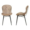 thumbnail image 4 of bali & pari Sabelle Rattan Japandi Dining Chairs, Set of 2, Greywashed, 4 of 9