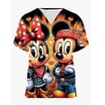 thumbnail image 2 of Uniforme de enfermera de Disney, ropa coreana con bolsillo, top de Minnie Mouse y Mickey en color negro y rosa, ropa Y2k para mujer, camiseta de gran tamaño para mujer, 2 of 4