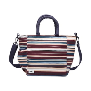 BUILT I Love Lunch Insulated Polyester Lunch Bag Maroon Stripe