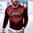 thumbnail image 4 of Camiseta de diario unisex para hombre Estampados gráficos en 3D Tops de manga larga Casual Bloue Pompotops oipoqjl5380, 4 of 9