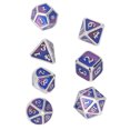 thumbnail image 4 of Dados Juego de Dados de Color poliédrico metálico Número Blanco Claro Metal para Mesa ANGGREK Otros, 4 of 8