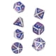 thumbnail image 3 of Juego de dados de 7 piezas, juego de dados de colores de números blancos claros de Metal poliédrico para juegos de escritorio, color rosa, 3 of 9