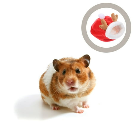 FONDOTIN Comfortable Red Guinea Pig Hideout Cotton Nest Warm Sleeping Bed for Pets