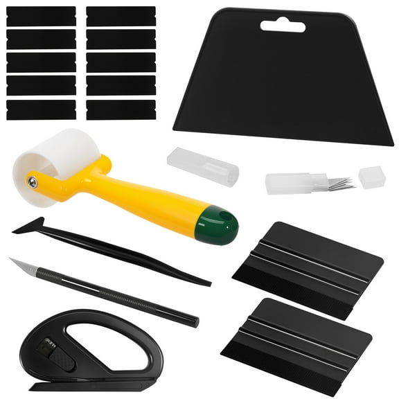 22PCS Wallpaper Smooth Tool for Vinyl Film Wall Decal Poster Versatile Ergonomic Decal Scraper Roller Set for Auto Window Tinting