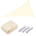 thumbnail image 1 of Yescom 20Ft 97% UV Block Triangle Sun Shade Sail Outdoor Patio Pool Garden Yard Lawn Carport Awning Canopy Off White, 1 of 10