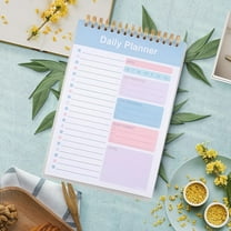 ROLKFUK A5 Coil Bound Planner - Stu-dent Daily To-Do List Notebook, 50 Pages, Lay Flat 180°, No Bleed Through, for Task Management & Note Taking